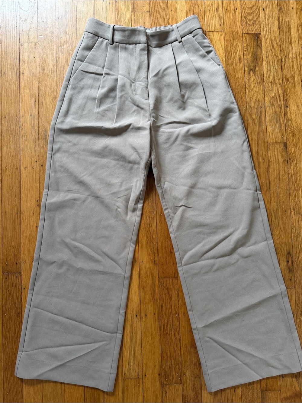 Abercrombie & Fitch Taupe High-Rise Wide Leg Trousers Size 2 / 26